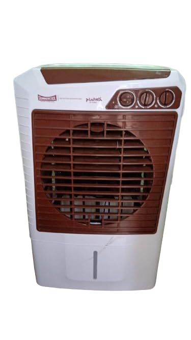 PLATINA summercool cooler Personal Tower Air Cooler for Home with Honeycomb Pad Brown & White Color Size(LXBXH) cm: 58 X 45 X 93