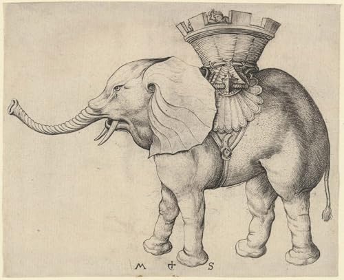 Cuadro de elefante de artista famoso lienzo SERENDIPITP para decoraciones del hogar 60x90cm
