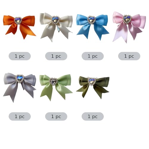 Dijes de cinta de lazo multicolor para peinados de comunión y eventos 6