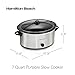 Hamilton Beach 7-Quart Portable Slow Cooker Serves 8+, Dishwasher Safe Crock, Lid Latch Strap for Travel, Brushed Silver