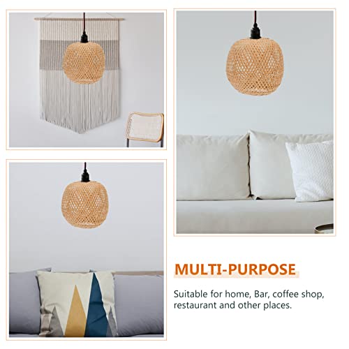 Woven Lamp Shade Chinese Chandelier Lampshade Lamp Guard Cover Light Replacement Accessories For Table Floor Pendant Light Random Color #TOP5