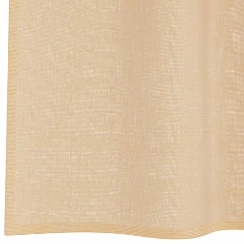 Rideaux en voile sable tamisants 140x175cm | Voilage isolant thermique phonique salon et chambre - 6