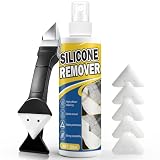 ALLONY Rimuovi Silicone, Rimuovi Colla, Sciogli Silicone, Sciogli Silicone Indurito, Raschietto Multifunzionale, Residui Adatti per Bagni, Cucine, Porte e Finestre, 200ML