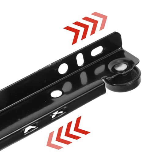 Angoily 10 Inch Drawer Slides, 4Pcs Bottom Mount Drawer Track, Dresser Cabinet Rails Guides for Kitchen, Two Section Load Capacity Replacement Black by Angoily - Image 6