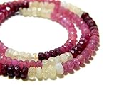 Gemstone Size- 3.5x4.mm LOVEKUSH 50% Off Gemstone Jewellery Pink Sapphire Shaded Faceted Roundelle beads 100 Persent Natural Gemstone Size 3.5x4.mm 16.5\