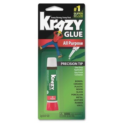 Krazy Glue Original Formula Super Glue Liquid, 0.07 oz Capacity, Clear (Pack of 3)