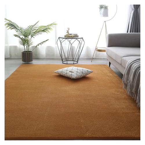 Tapis doux pour chambre à coucher et salon en molleton épais bleu nuit