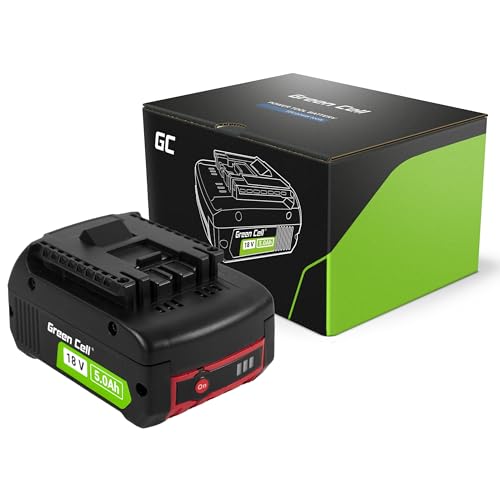 Green Cell Batterie de rechange 5 Ah 18 V Li-Ion pour Bosch Professional 18 V System Batterie GBA