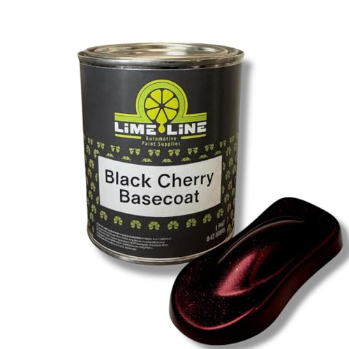 LiME LiNE Shadow LiNE Automotive Basecoat - Changes with Light - Black in the Shadows, Dazzling Metallic Under Light - 2K Clearcoat Topcoat Required (Black Cherry, 1 Pint)
