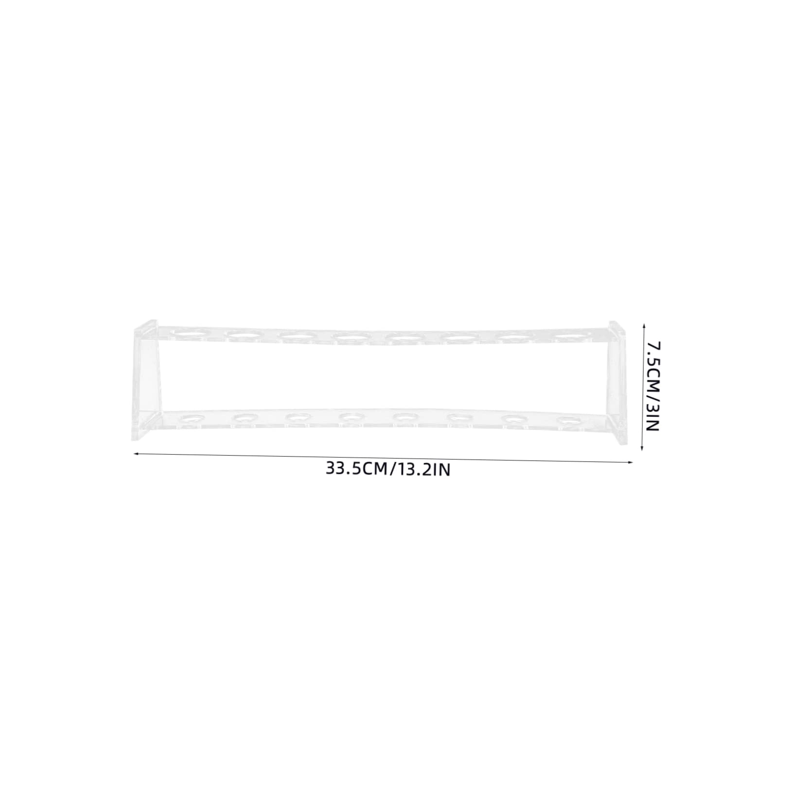 Soporte Para Tubos De Ensayo De Acrílico | 8 Agujeros, 15x7.5x7.5 Cm | Organizador De Laboratorio Escolar O Profesional