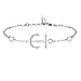 Produktbild BlingGem Damen Armband aus Weißgold vergoldet 925 Sterling Silber Anker Symbol Glück Bettelarmband Frauen