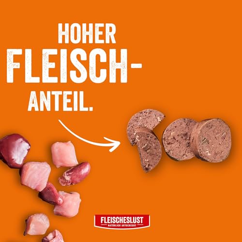 Steakhouse Pute pur (14x500g), Nassfutter für Hunde & Katzen, sensitives Ergänzungsfutter, Monoprotein, getreidefrei, 14x Wurst von Fleischeslust