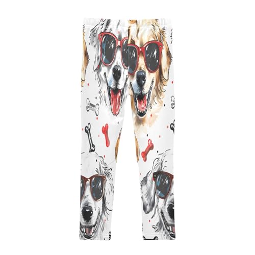 Bolaz Toddler Girls Leggings Printed Yoga Pants Leggings Dogs Wear Sunglasses for Kids2