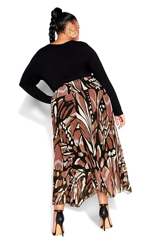 City Chic Plus Size Skirt, Sabrina Print Skirt4
