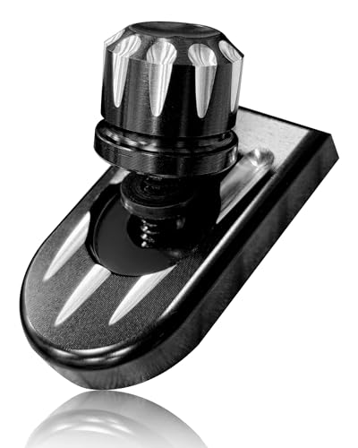 FLYINGWING Edelstahl Sitzschraube Abdeckung Tab Mount Knob Schwarz Kit Kompatibel mit Harley Sportster Touring Softail Dyna CVO Electra Glide Street Glide 1996–2024 (Krallenform)