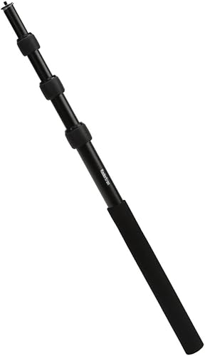 Miniatura 1 de Koolertron bastón liviano para micrófono boom con trabas simples y asa acolchada para micrófonos de grabación profesionales negro Black-20
