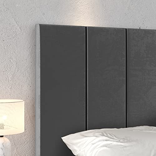 Cabeceira Madri Cama Casal Queen 1,60m Cinza