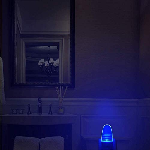 Image of GREENIC Plug in LED Night Light Lamp 4 Pack with Light Sensor Blue