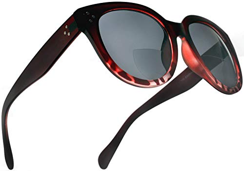 SAMBA SHADES Bifocal Sunglasses for Women Oversized Built In Reading Lenses- Round Readers Under the Sun
