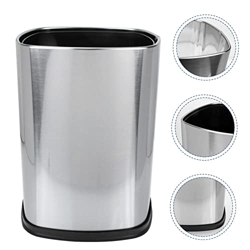 Caneca de basura rectangular de acero inoxidable Vaguelly miniatura 4