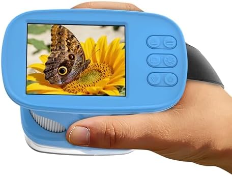 2,4-Zoll-Display-4K-Mikroskop für Kinder Tragbares Mini-Taschenmikroskop | (1000-fache Vergrößerung) Pädagogisches STEM-Spielzeug für Wissenschaft und Bildung Weihnachts für Kinder
