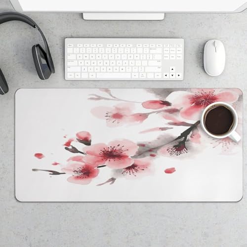 Mouse pad grande antideslizante estilo pink cherry miniatura 5