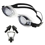 ✅【LÄNGERE LEBENSDAUER】 - Schwimmbrille besteht vollständig aus hochwertigem Silikon und die Linsen bestehen aus Polycarbonat, das auch unter härtesten Bedingungen stark bleibt.