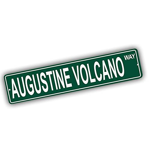 Brotherhood Aluminum Street Sign for Augustine Volcano - Alaska Wall Decor