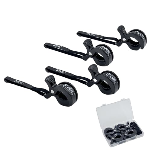 FYGL ブランケットクリップ 4個セット 伸縮ベルト付き 収納ケース入り ベビーカー ベビーベッド 毛布 タオル固定 マルチクリップ - ブラック