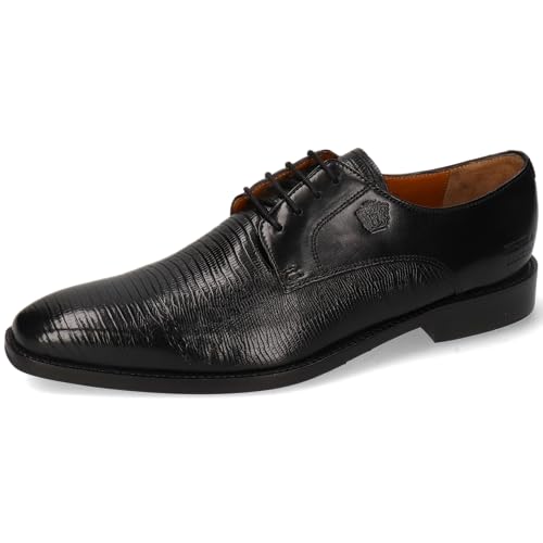 Melvin & Hamilton Men's Black Martin 1 Leather Oxford Shoes 39 EU
