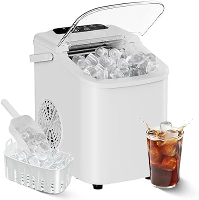 OLIXIS Portable Countertop Ice Maker with Self-Cleaning