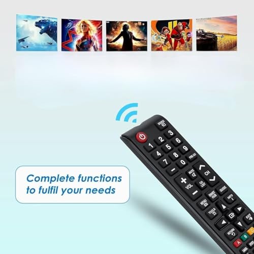 Image of Samsun.g Compatible Samsung TV Remote Control Replacement | Universal for LCD LED OLED QLED UHD HD Plasma Smart Hub TVs | Hotkeys & Easy Setup | Black