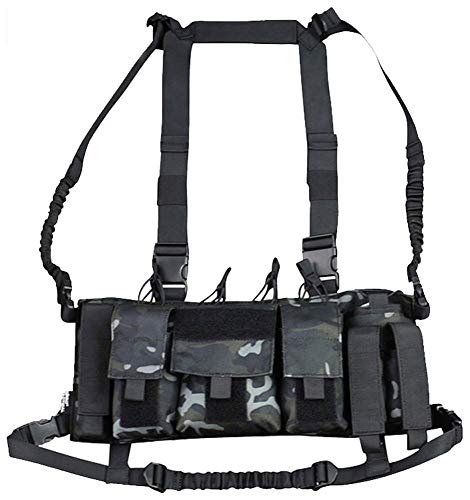Combat Tactical Army Trojan Chest Rig Utility Webbing Pouch Molle Vest Military