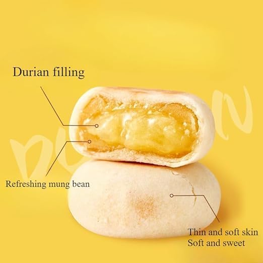 Miniatura 5 de Auténtico pastel de Durian, pastelería, pastel de desayuno saludable, Dim Sum, bocadillos, aperitivos de frutas, postres, deliciosos aperitivos