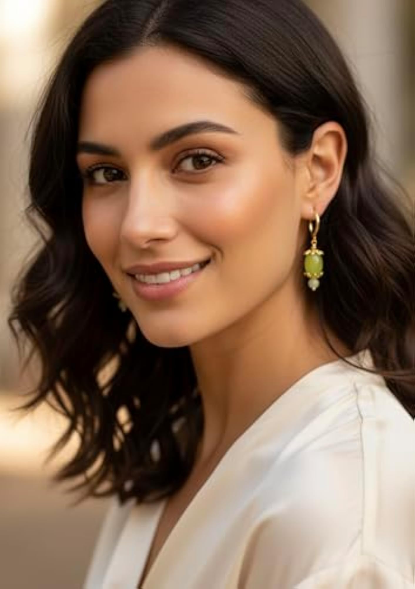 Vintage Gold-Plated Leverback Drop Earrings Set, 12 Pairs