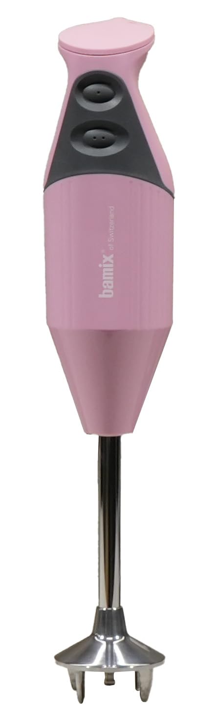 bamix Set mixeur plongeant M200 toGO avec couteau multifonction, 4 embouts, gobelet isotherme, livret de recettes de smoothies, 200 W, 2 vitesses, Inox, Fabriqué en Suisse – Rose