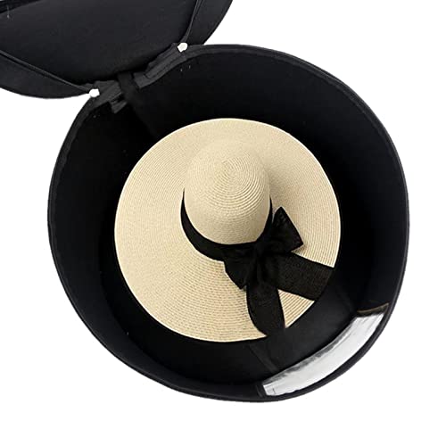 Krondo Black Hat Box,Hat Storage Box,Stackable Round Brim Hats Organizer Container For Closet,Travel Hat Boxes,Collapsible Cowboy Hat Organizer, Travel Hat Boxes For Women #TOP3