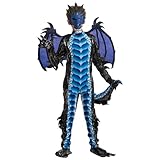 Halloween Black and Blue Dragon Suit for Boys (Medium (8-10yr))