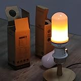 Flame Effect Light Bulb LED by Nu-Tech LLC LED 4 Mode Flickering Fire | Simulated Light for A Decorative Vintage in Bar, Festival, Outdoor, Indoor | Save Energy and Impress Friends | E26 Socket
