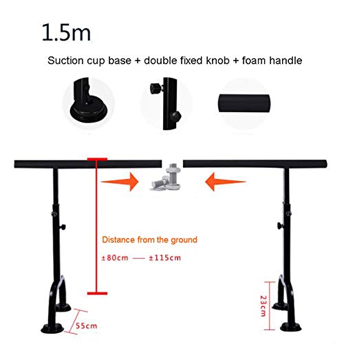 Barre de danse robuste double réglable barre de ballet 1,5 m étirement - 2