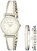 Anne Klein Women's AK/2052IVST Swarovski Crystal Stainless Steel Watch Set
