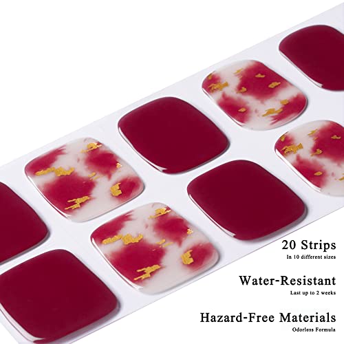 Drizzle Semi Cured Gel Nail Strips, Real Nail Polish Art Stickers (Uv/Led Light Required), Glossy, Glitter, Solid Color, Adhesive Full Nail Wraps Long Lasting Waterproof, Nail Strips Decal For Women (Rose Petal) #TOP2