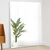 ofme 割れない軽量ミラー 高さ180cm×幅140cm 大型鏡 割れない鏡 全身鏡 フィルム 軽量 防災 地震対策 姿見 壁掛け 立て掛け フィットネス ダンス スポーツ 筋トレ バレエ ピラティス ダンス練習