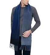 Novawo Men's Wool Winter Scarf - Extra Long Soft Scarf With Tassels For Cold Weather