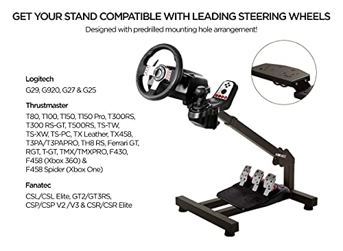 Flybold Racing Wheel Stand - Steering Wheel Stand Sim Racing Stand With Shifter Compatible With Logitech G25 G27 G29 G920 G923 Racing Wheel Thrustmaster Ferrari Xbox thumb #4