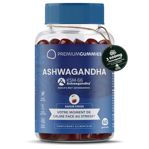 Ashwagandha KSM-66 Bonbons 3 000 mg - Antistress naturel -