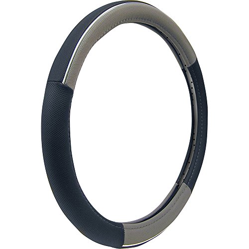 black chrome steering wheel cover - Custom Accessories 38850P Black/Grey with Chrome Accent Steering Wheel Cover