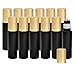 Holistic Oils Roller Bottles Bulk for Essential Oils (12 PACK) 10ml Black Glass Roll-On Empty Roller Bottles with Stainless Steel Roller Balls to Apply Smoothly on Your Skin
