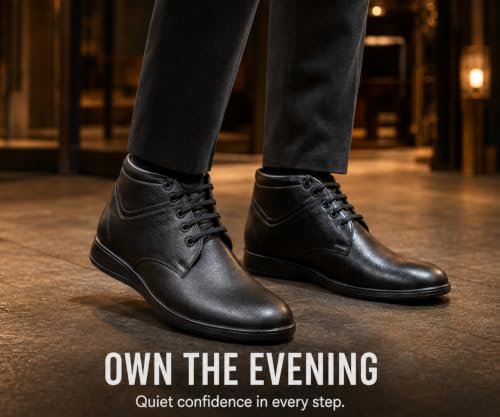 Image of Kraasa Alloy Formal Shoes for Men | Vegan Leather Lace-Up Office Shoes