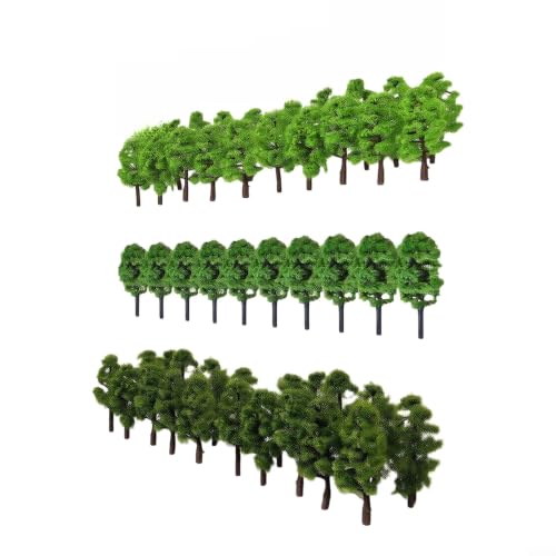 Image of Dark Green Model Trees 3.5cm Plastic for Railway Layout